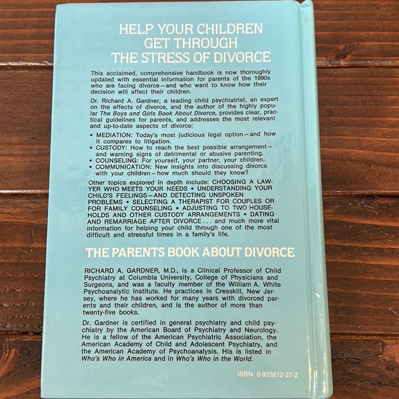The Parents Book About Divorce by Richard A. Gardner - Picture 2 of 4